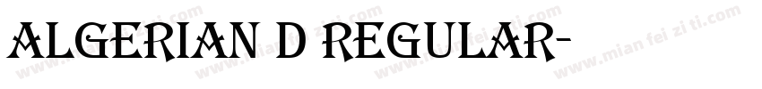 Algerian D Regular字体转换